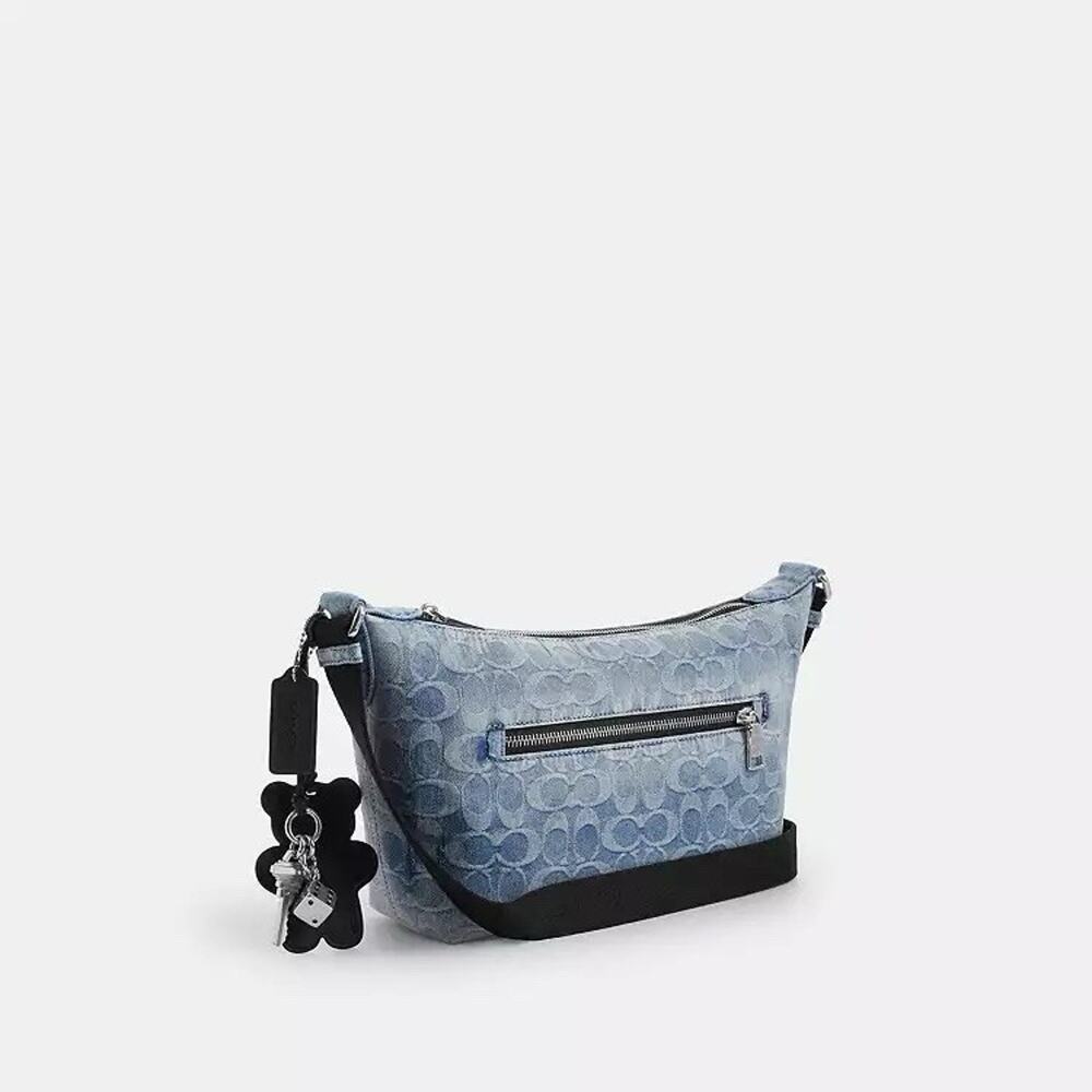 NWT Coach Small Finn Crossbody With Pouch In Loved Signature Denim CDY53 - Picture 8 of 9